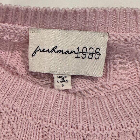 Freshman 1996 Pink Knitted Sweater Tank Top SMALL 2 Piece Set - Picture 7 of 7